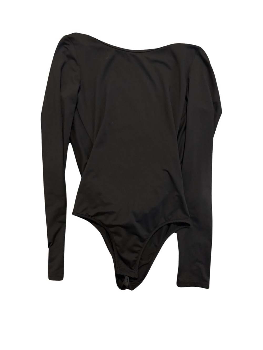 Open Back Black Long Sleeve Bodysuit